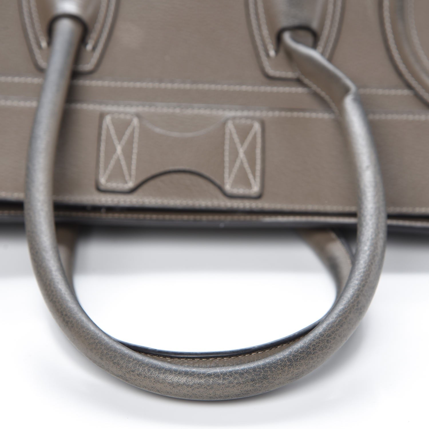 Celine Drummed Calfskin Mini Luggage Souris 26 of 26