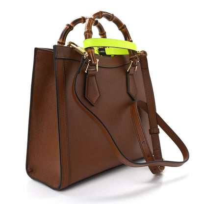 Gucci Wonka Grain Calfskin Small Diana Tote Bag Cuir Yellow Fluo 3 of 11
