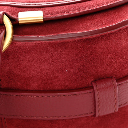 Chloe Suede Small Marcie Saddle Bag Dark Ruby 13 of 17