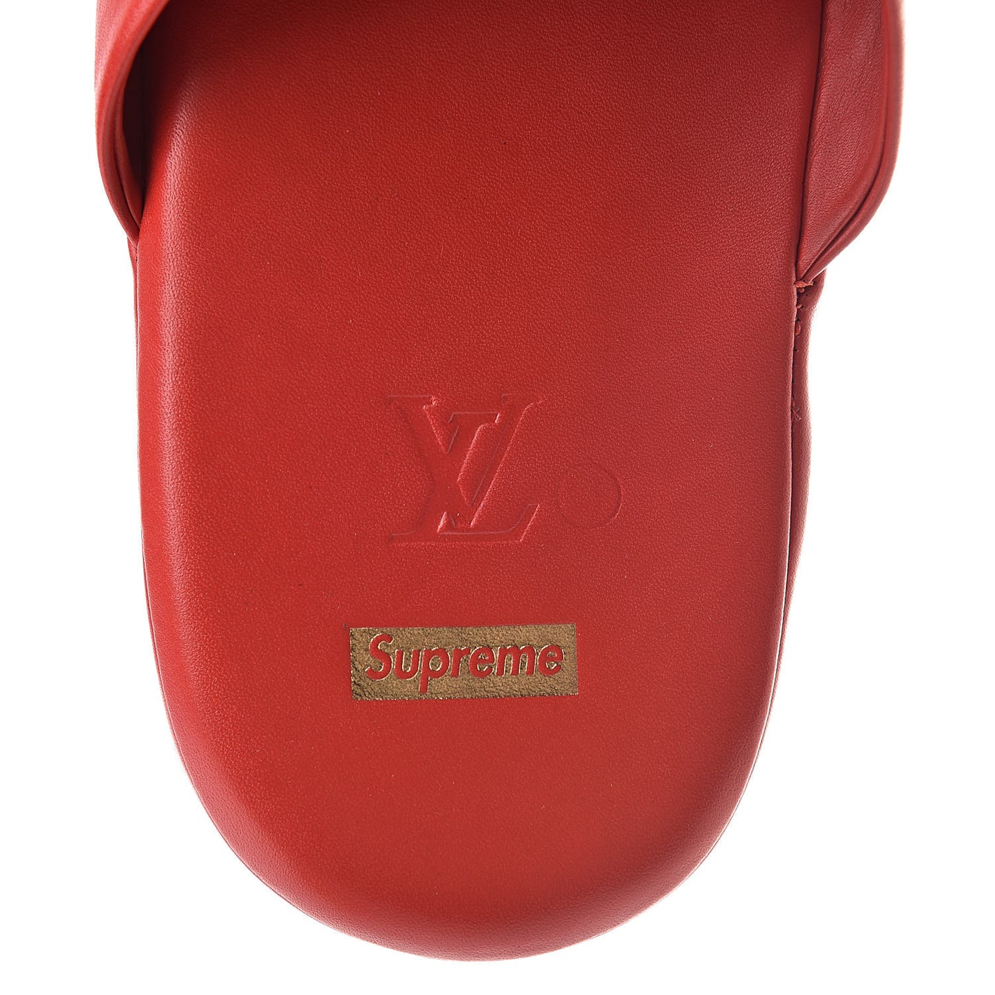 X SUPREME Lambskin Mens Hugh Slippers 9 Rouge