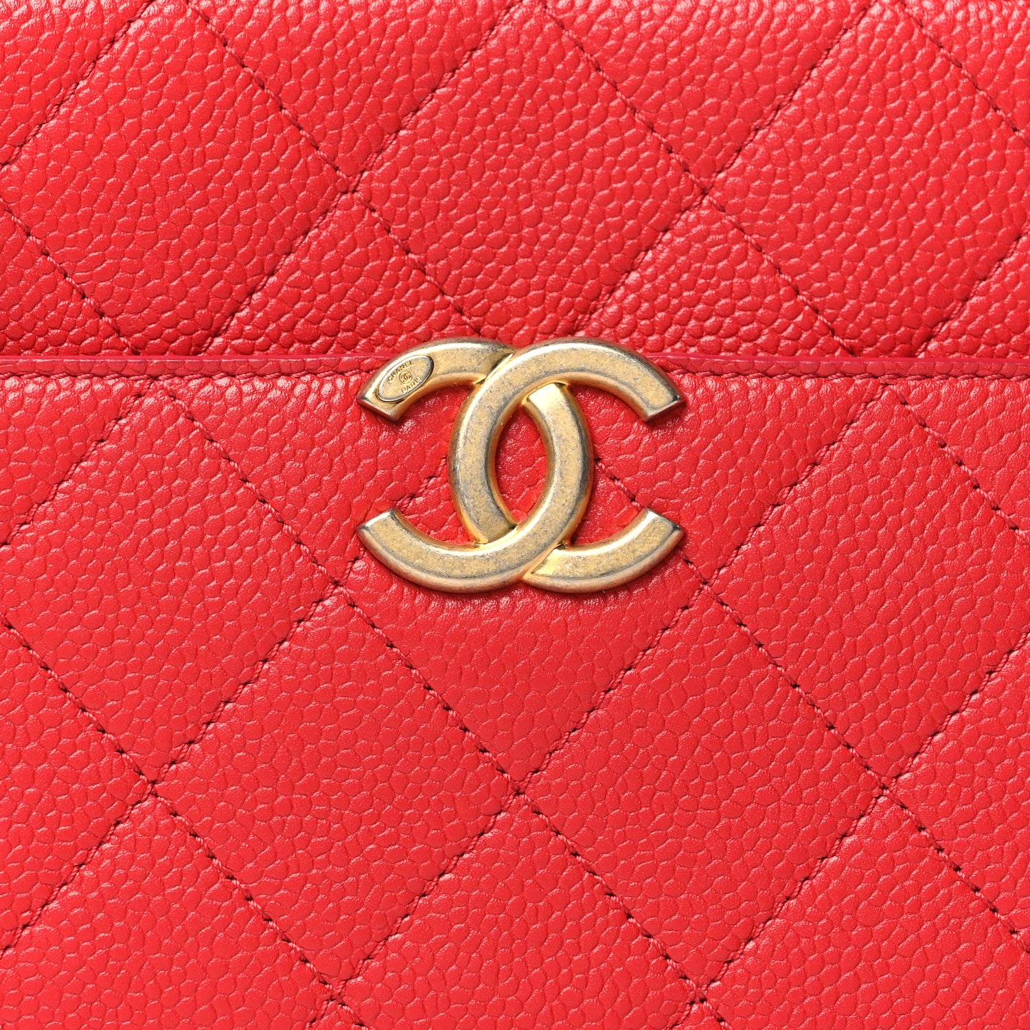 Chanel Caviar Quilted Small Camera Case Red 9 of 12
