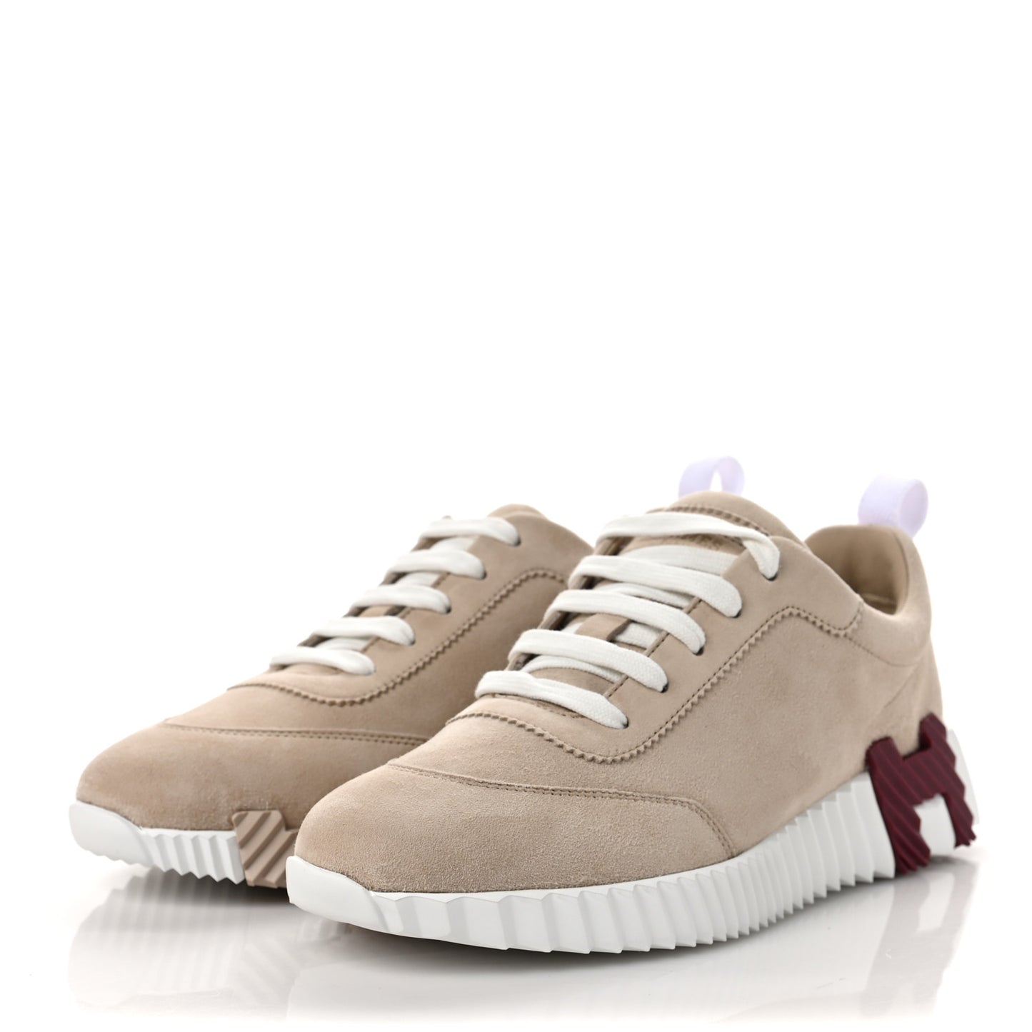 Goatskin Suede Goatskin Bouncing Sneakers 36 White Gomme