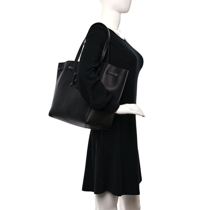 Celine Soft Grained Calfskin Small Belt Cabas Phantom Black 2 of 10