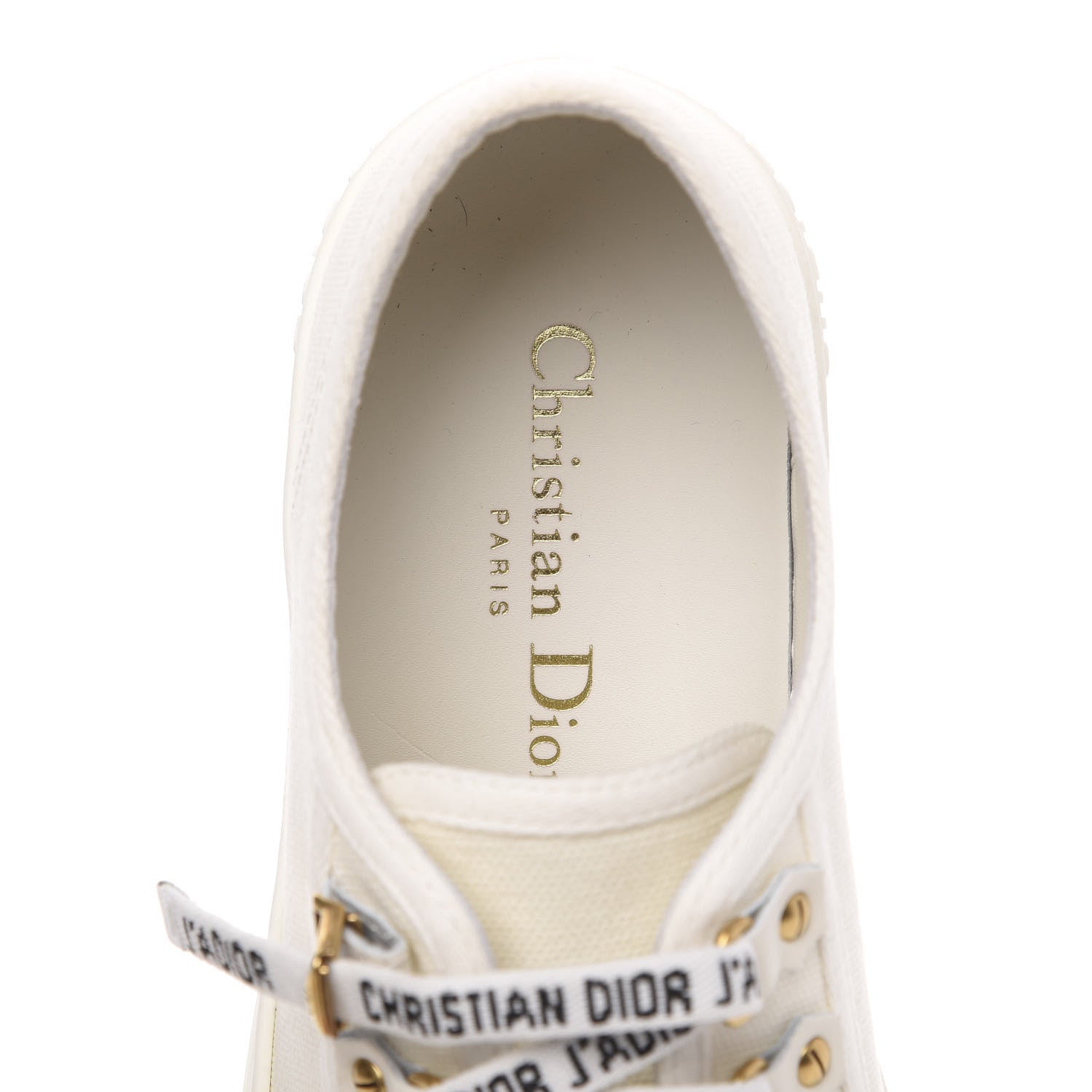 Christian Dior Canvas Walk'n Dior Low Top Sneakers 36 White 6 of 9