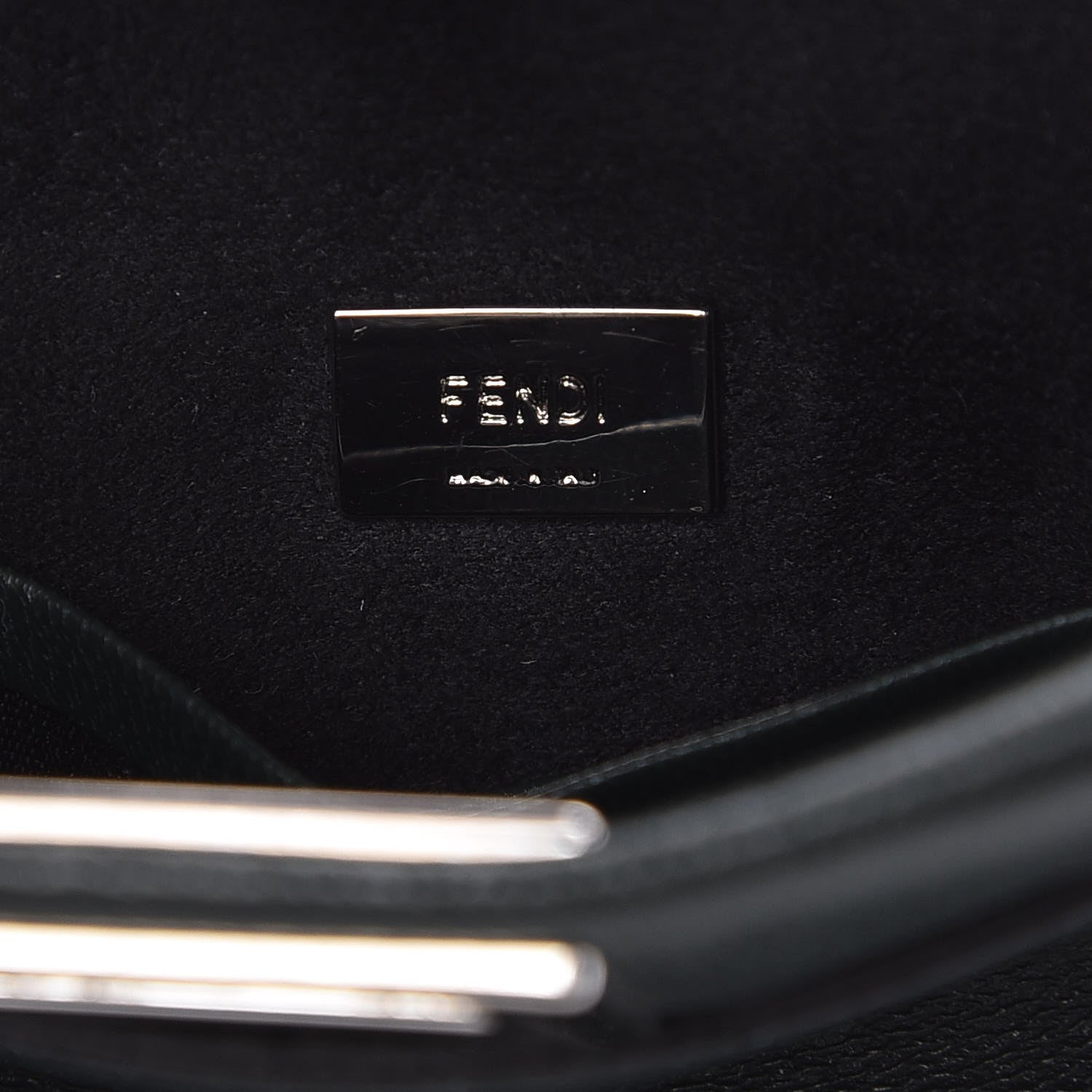 Fendi Shiny Nappa Micro Peekaboo Iconic Satchel Verde Prato 8 of 8
