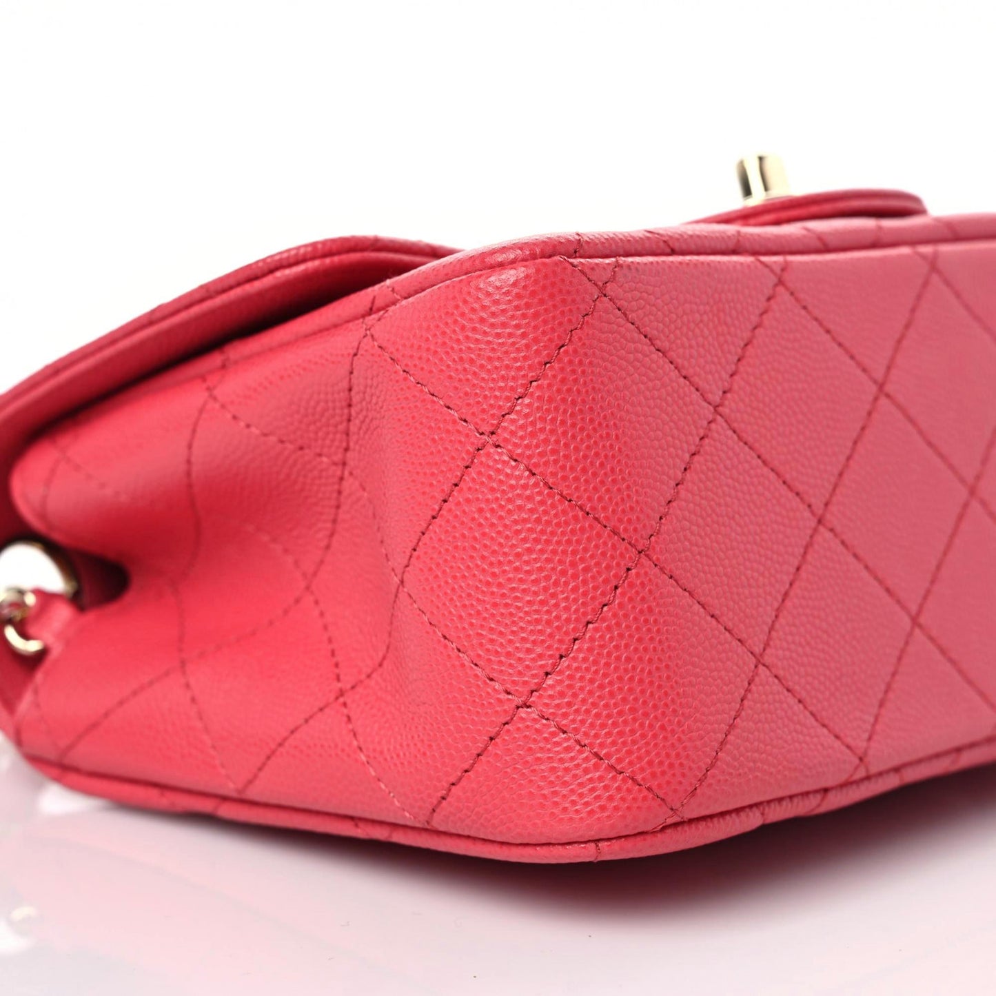 Caviar Quilted Mini Square Flap Pink