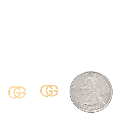 Gucci 18K Yellow Gold Running G Stud Earrings 2 of 4
