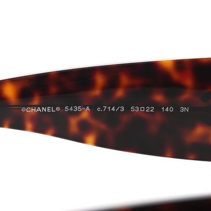 Chanel Acetate Rectangle Sunglasses 5435 Tortoise 5 of 8