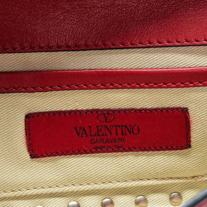 Valentino Garavani Nappa Rockstud Bangle Clutch Red 7 of 7