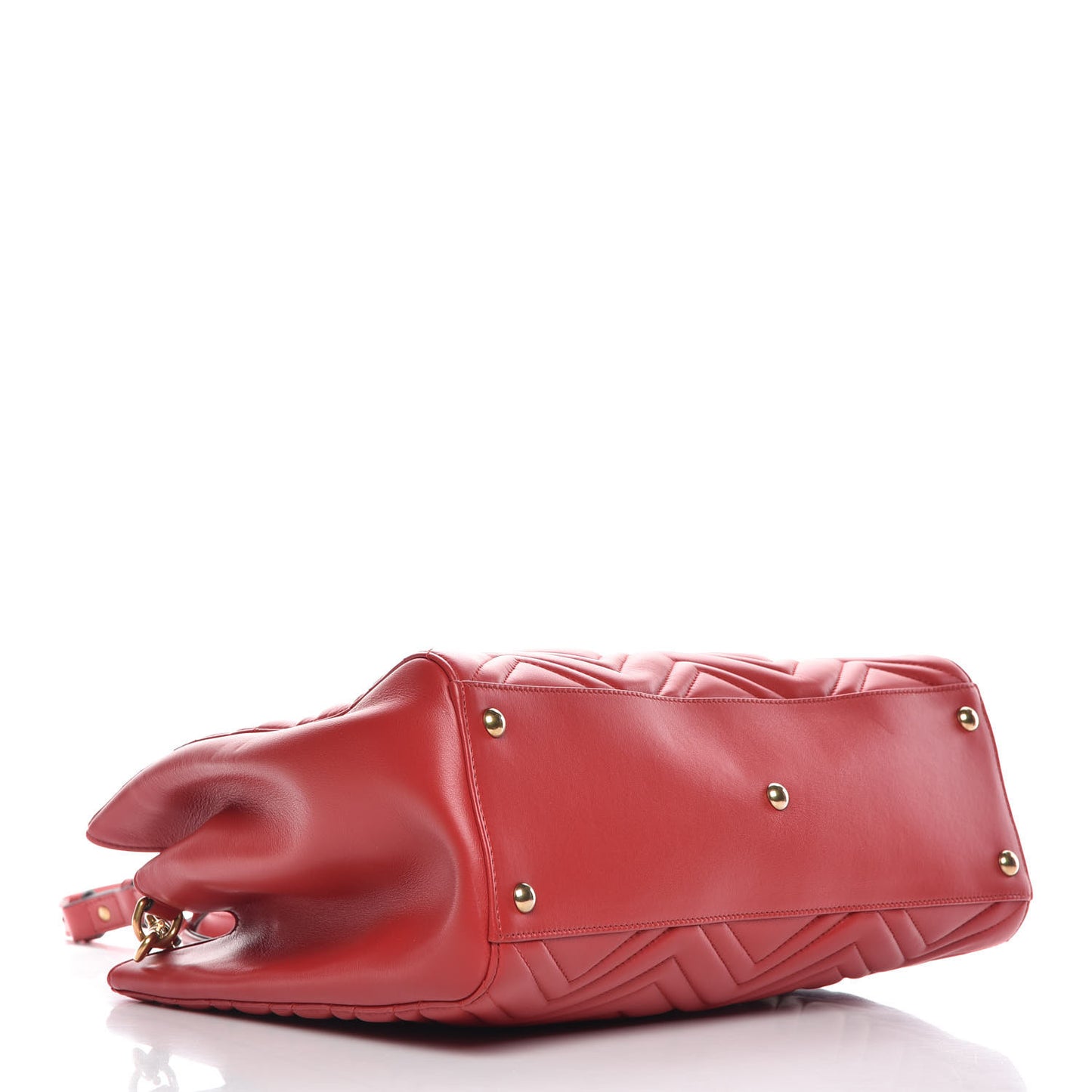 Calfskin Matelasse Medium GG Marmont Tote Hibiscus Red