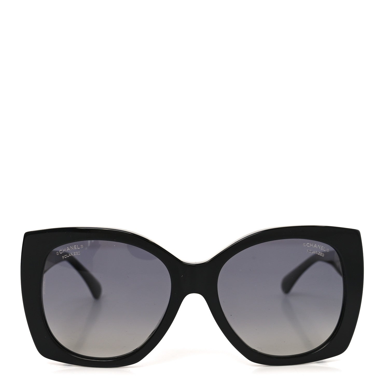 Chanel Acetate Square CC Heart Sunglasses 5519 Black 2 of 7