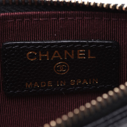 Chanel Caviar Quilted Flap Zip Card Holder Black 5 of 8