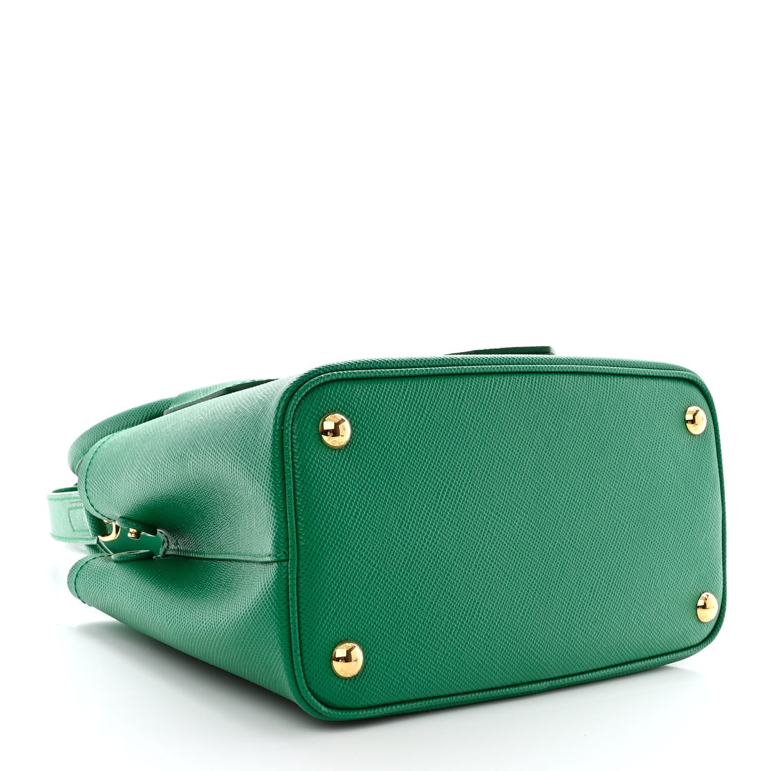 Prada Saffiano Cuir Mini Double Bag Mango 4 of 10