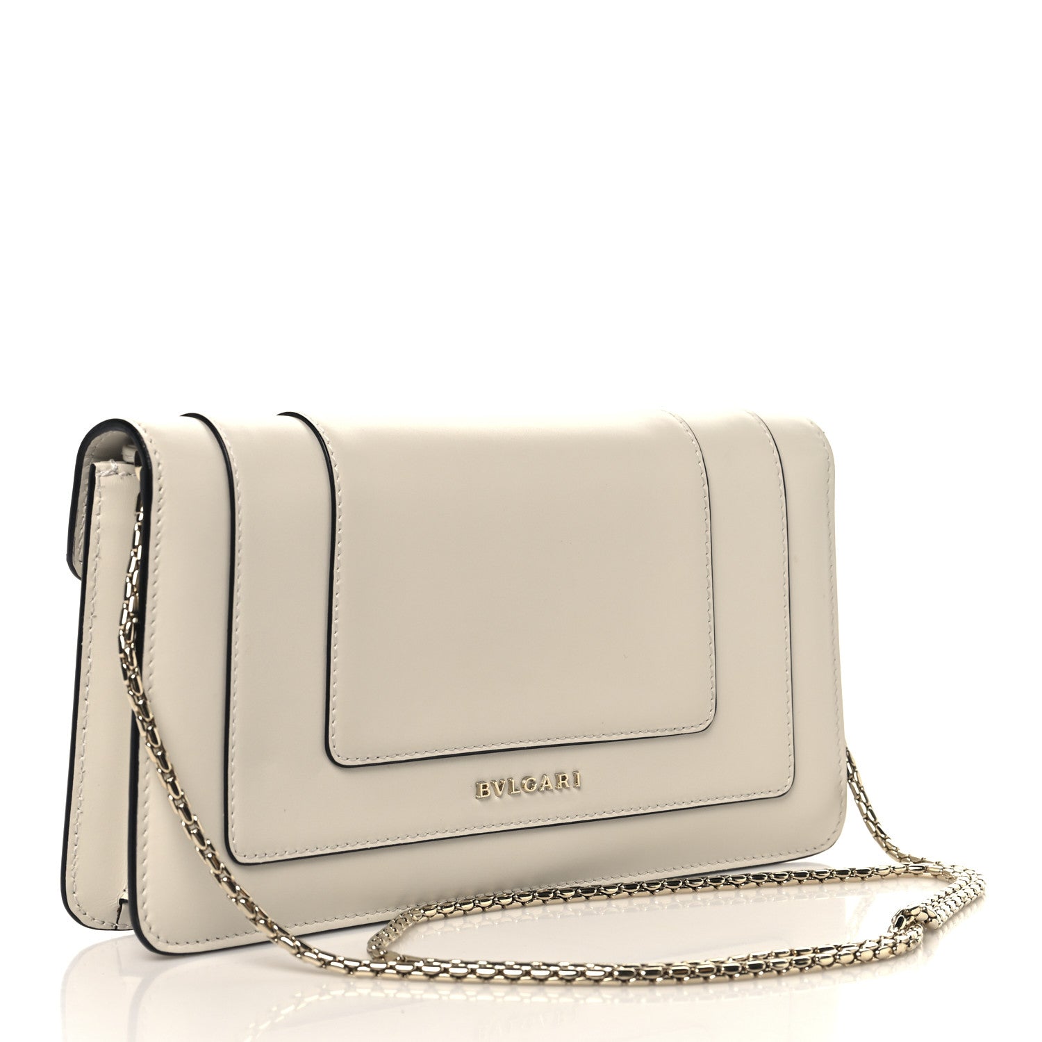 Bulgari Calfskin Serpenti Forever Shoulder Bag White Agate 2 of 10