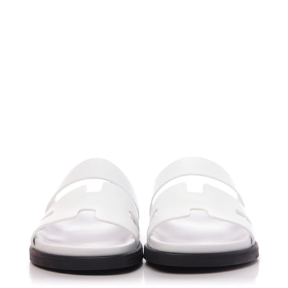 Hermes Calfskin Womens Ankara Sandals 40 White 3 of 10