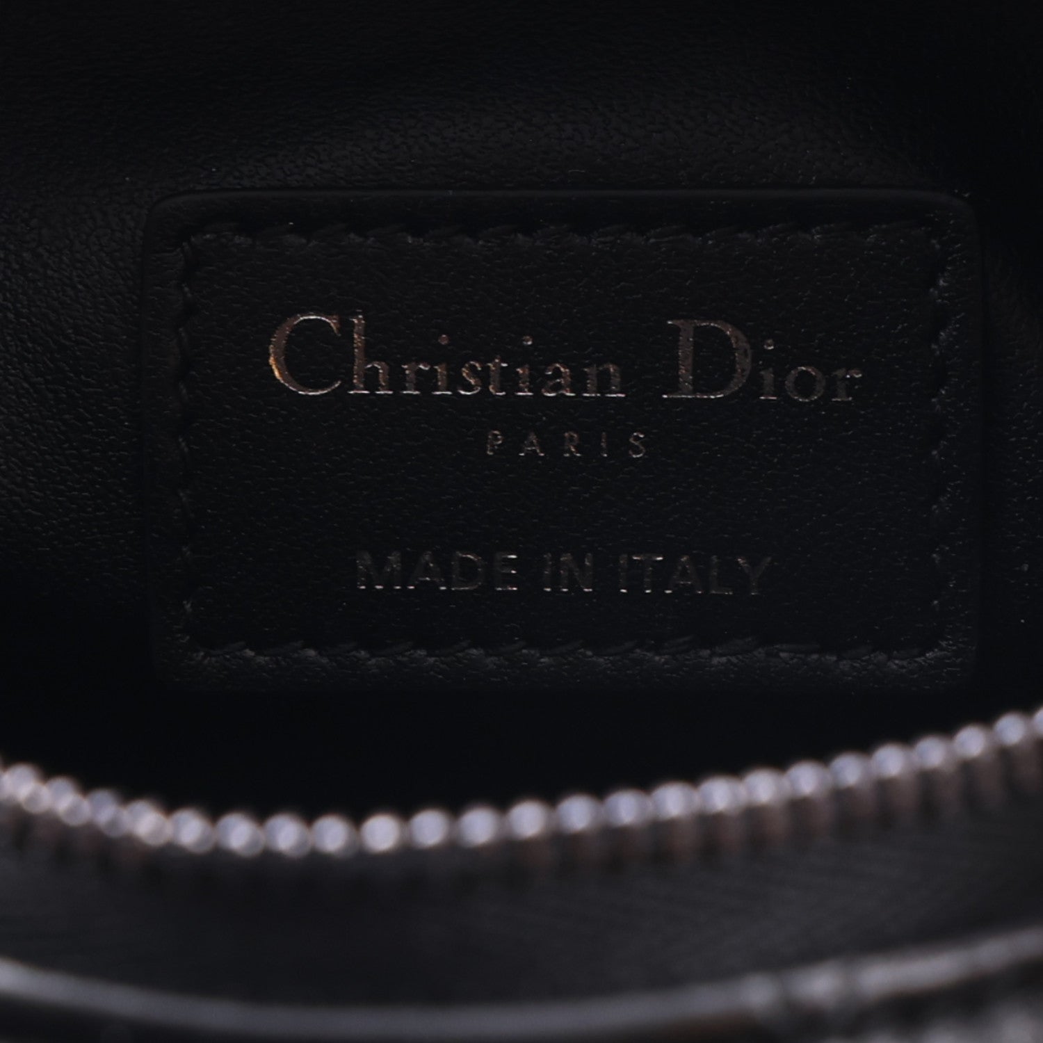 Christian Dior Calfskin Macrocannage Small Diortravel Nomad Pouch Black 5 of 9