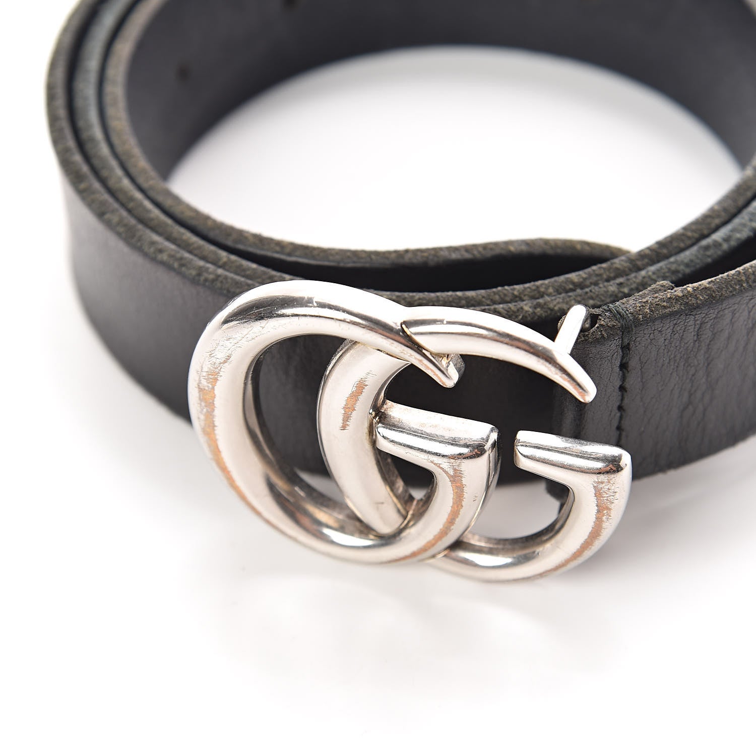 Gucci Cuoio Toscano Nickel Double G 30mm Belt 90 36 Black 7 of 7