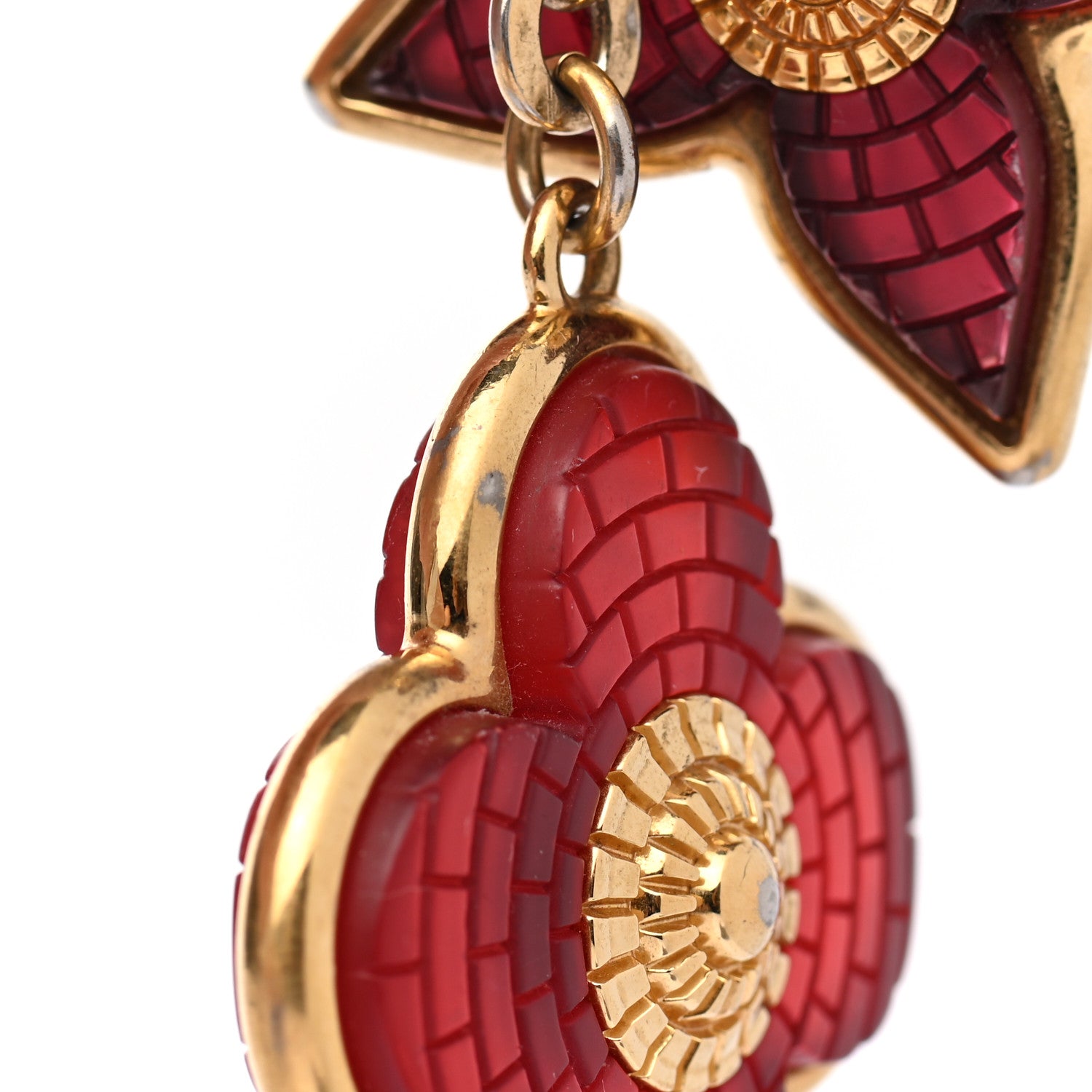 Louis Vuitton Metal Resin Mosaique Bag Charm Red 5 of 5
