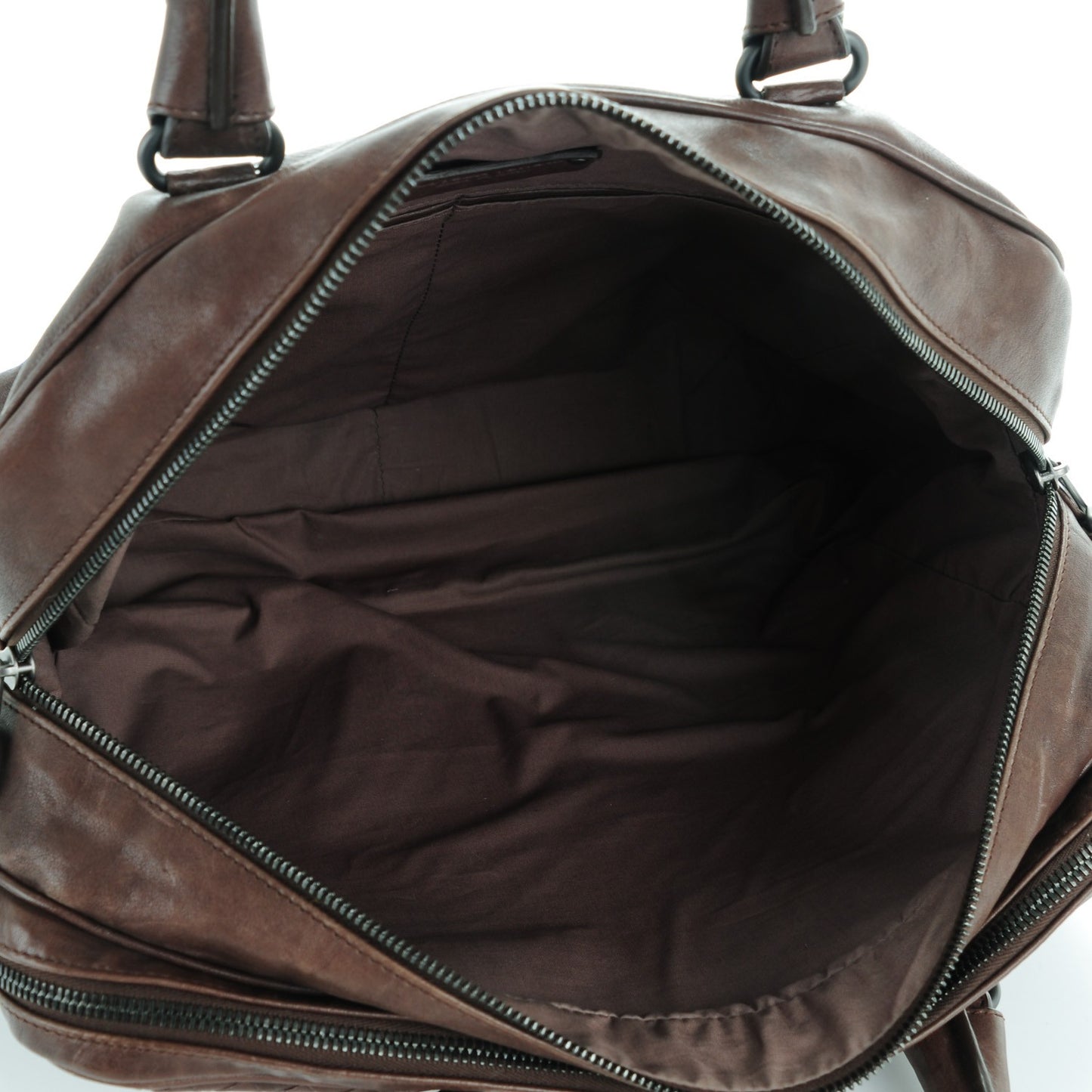 Nappa Intrecciato Business Bag Ebano
