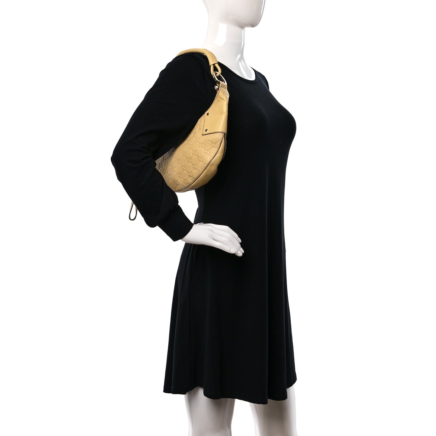 Gucci Guccissima Half Moon Hobo Yellow 2 of 9