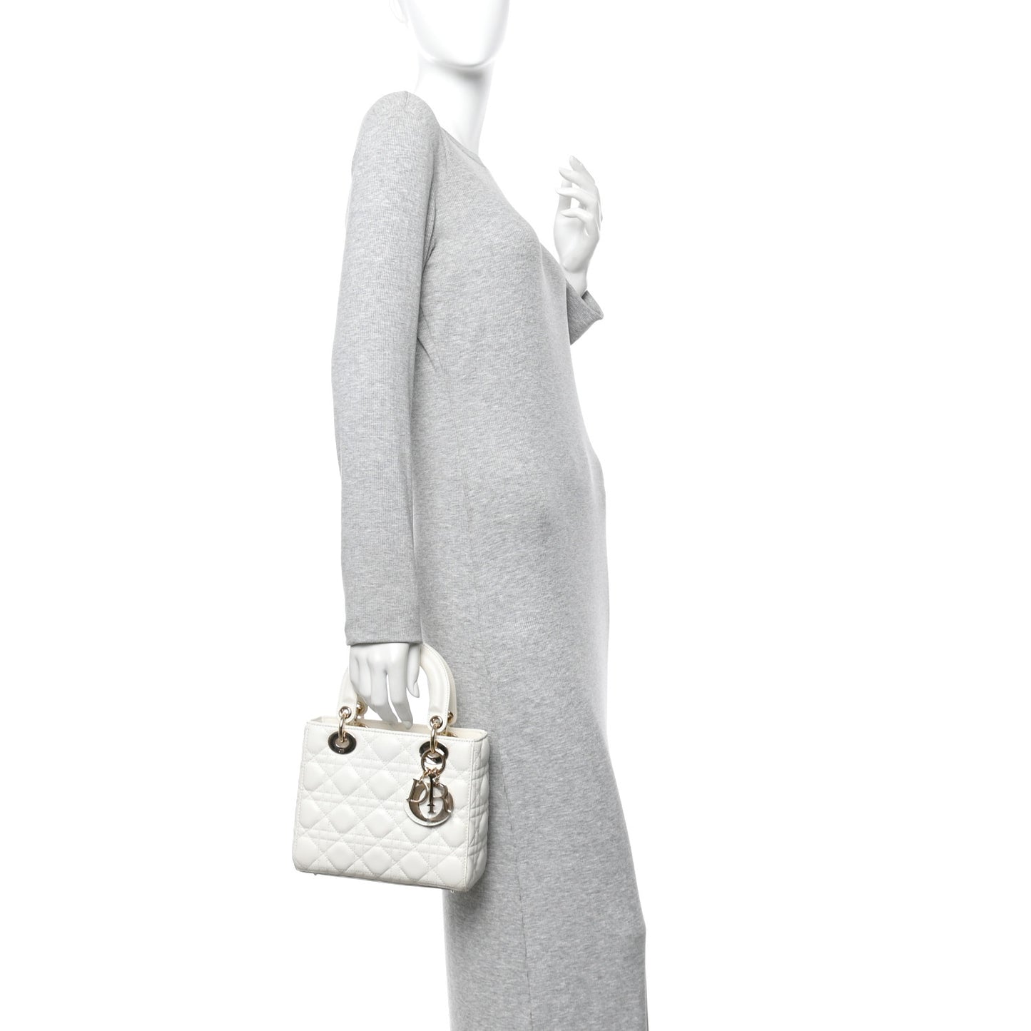 Lambskin Cannage Small My ABCDior Lady Dior Latte