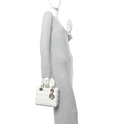 Christian Dior Lambskin Cannage Small My ABCDior Lady Dior Latte 2 of 10