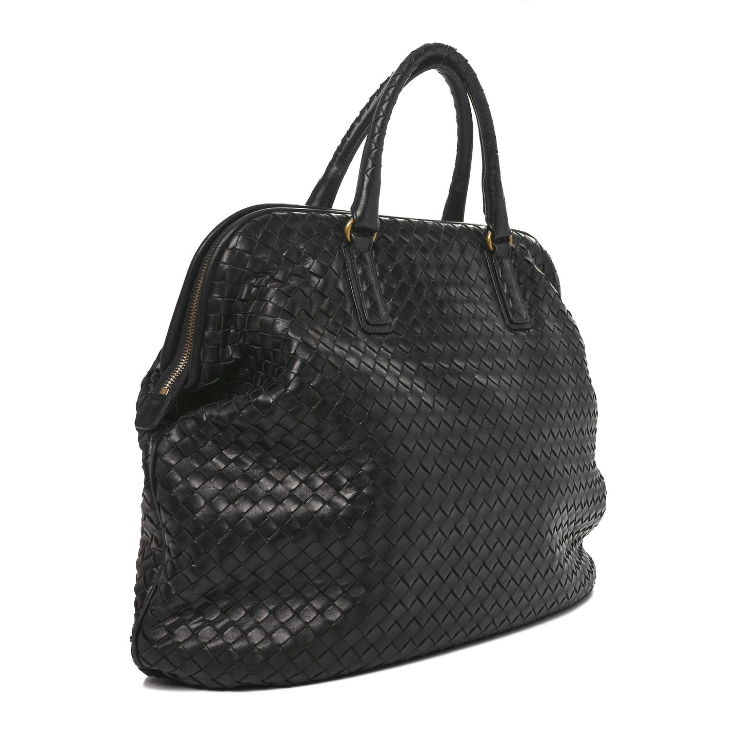 Nappa Intrecciato Frame Tote Black