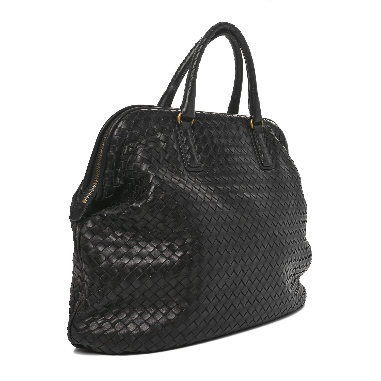 Bottega Veneta Nappa Intrecciato Frame Tote Black 2 of 10