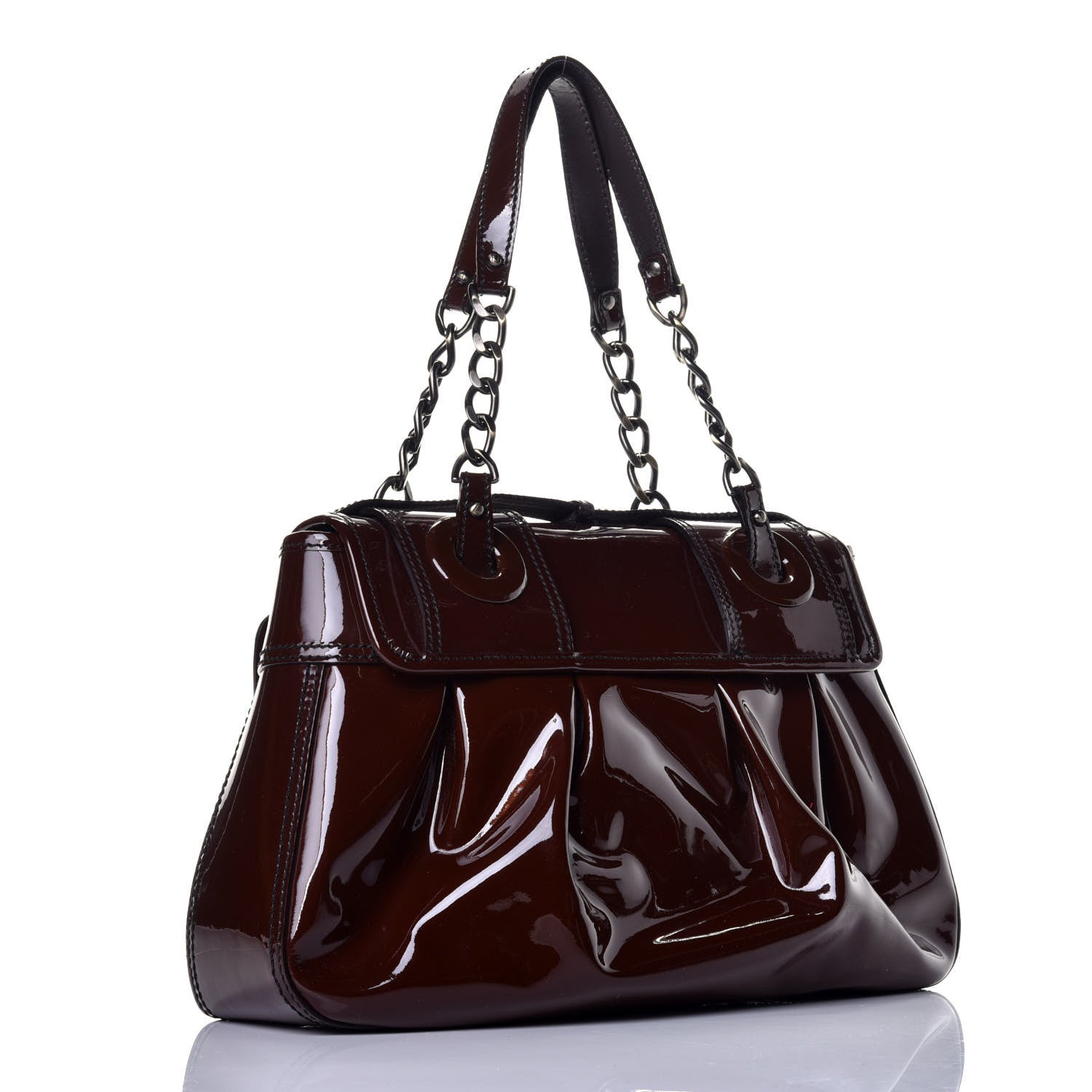 Fendi Patent B Bag Marrone 3 of 8