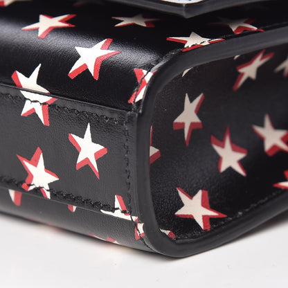 Saint Laurent Smooth Calfskin Star Print Monogram Kate Belt Bag Black Ivory Red 10 of 10