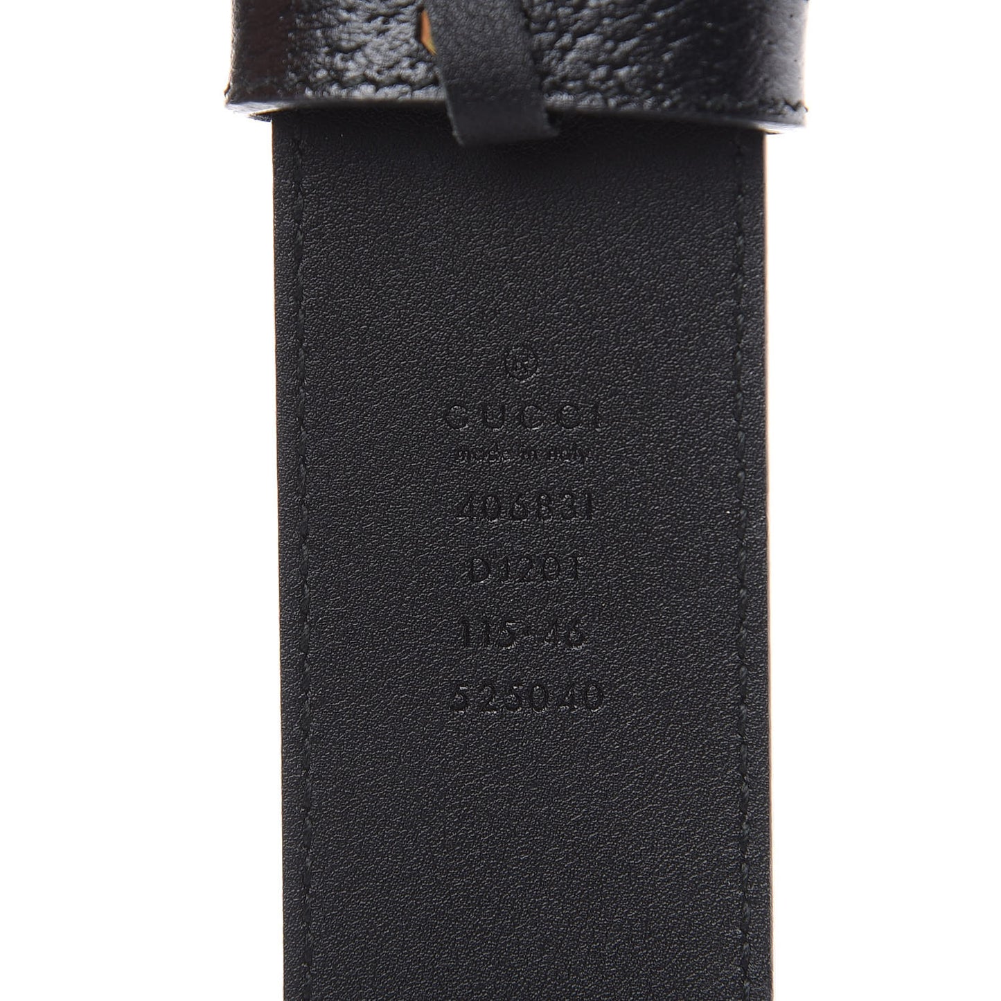 Textured Calfskin Double G 40mm Belt 115 46 Black