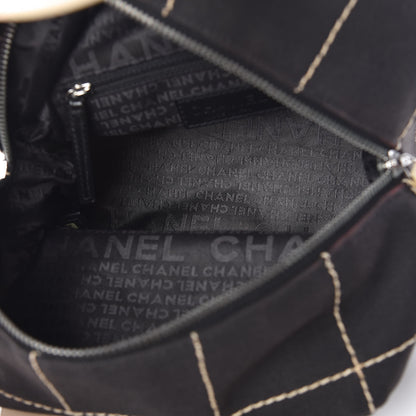 Chanel Canvas Square Stitched CC Tote Bag Black 5 of 13