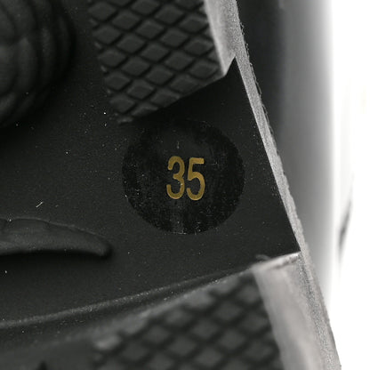 Gucci Calfskin Sylvie Web Lace Up Combat Boots 35 Black 7 of 13