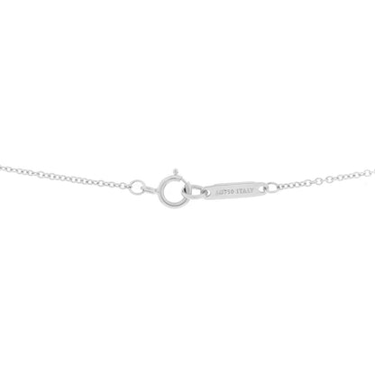 Tiffany 18K White Gold Diamond Mini Cross Pendant Necklace 5 of 6