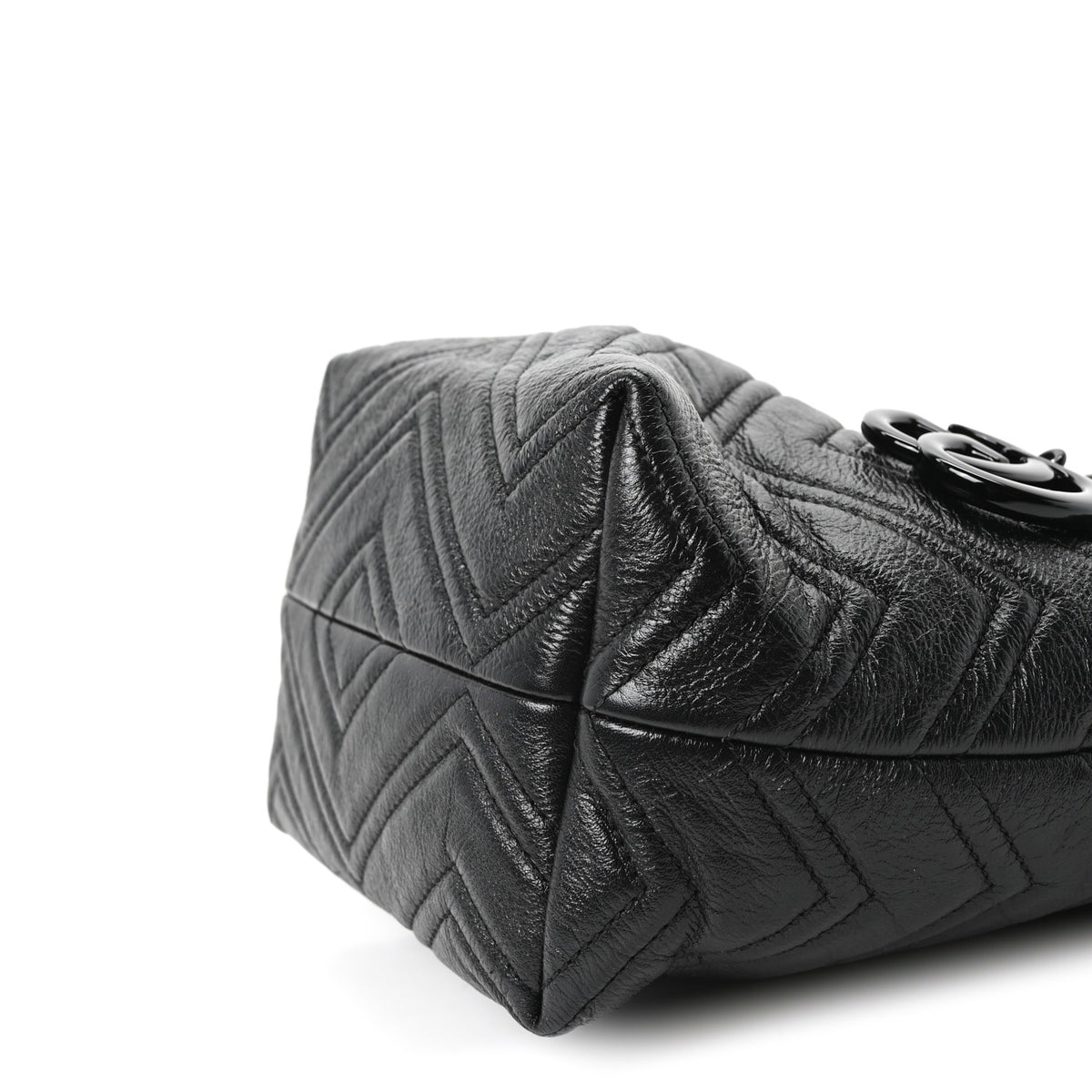 Nappa Chevron Matelasse Small GG Marmont Tote Bag Black