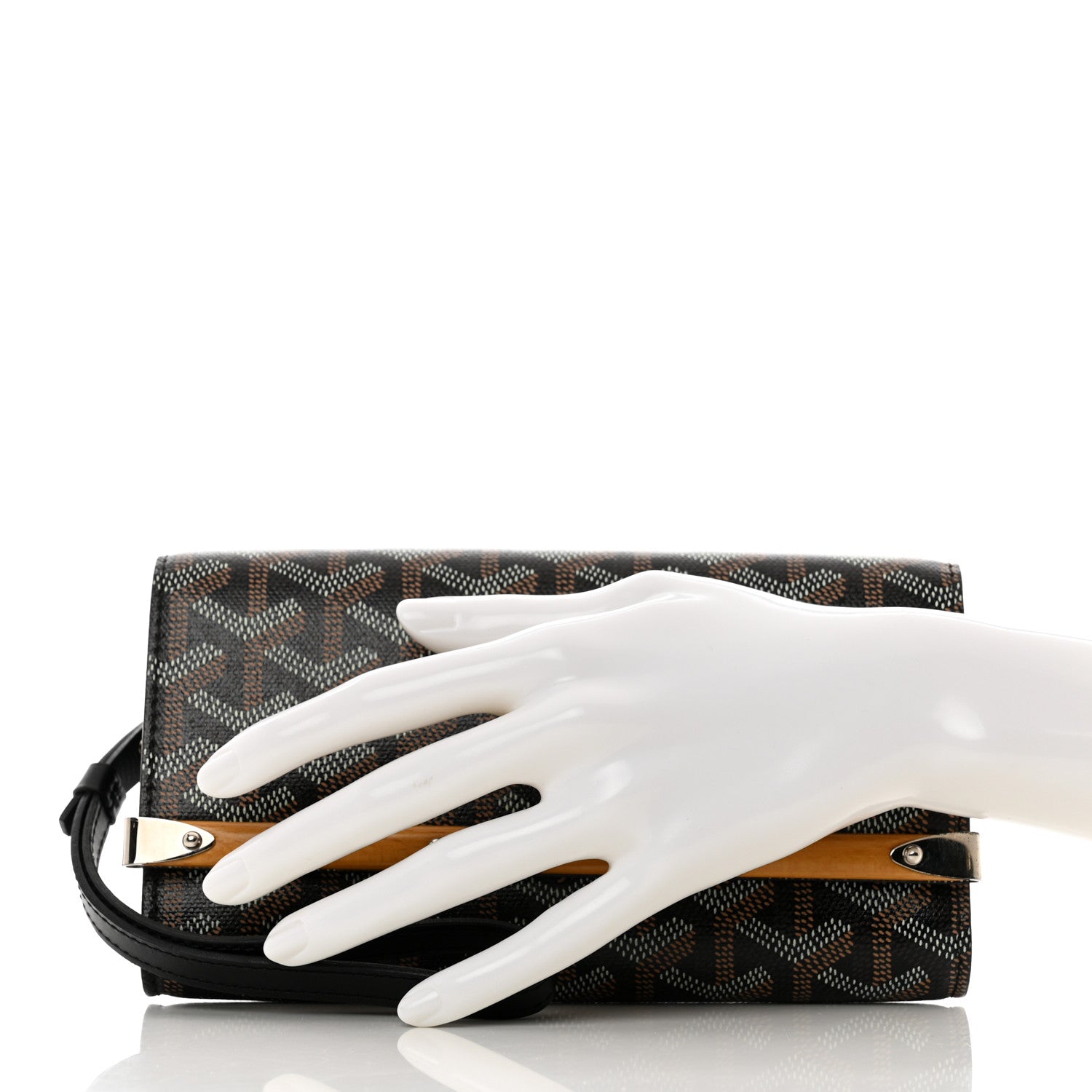 Goyard Goyardine Monte Carlo Bois Clutch Black 2 of 7