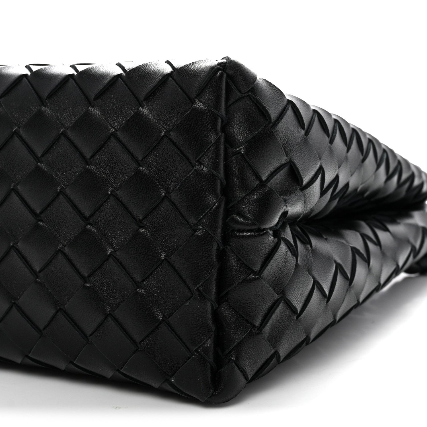 Bottega Veneta Nappa Intrecciato Medium Andiamo Shoulder Bag Black