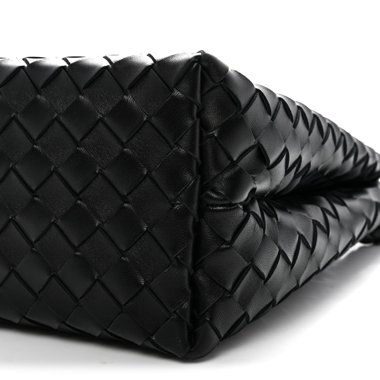 Nappa Intrecciato Medium Andiamo Shoulder Bag Black