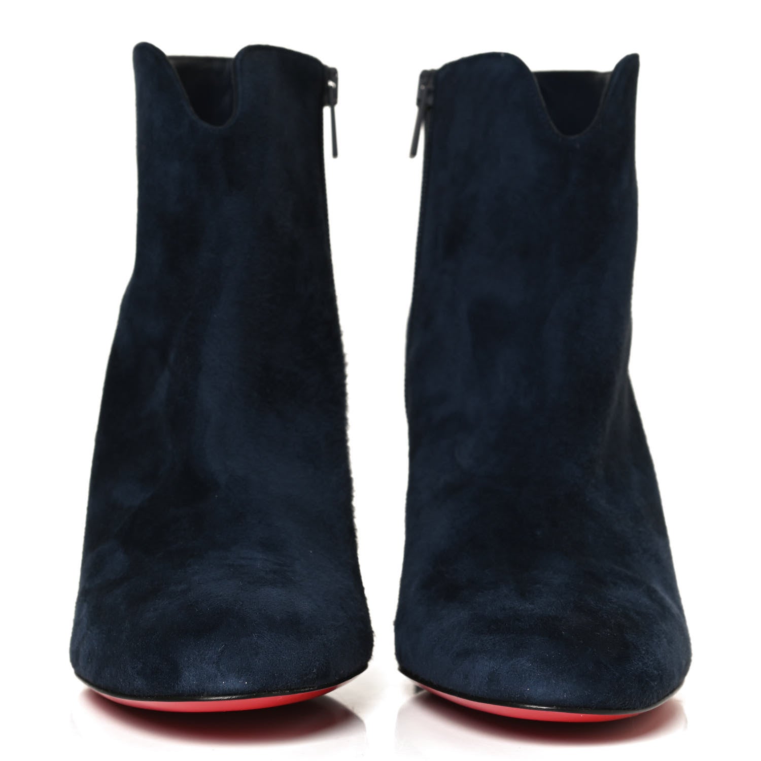Christian Louboutin Suede Castarika Round Toe Ankle Booties 41 Nocturne 2 of 10