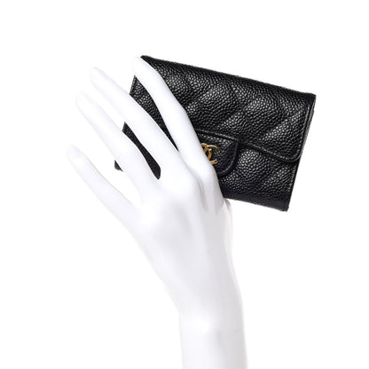 Chanel Caviar Quilted Flap Card Holder Black 2 of 11