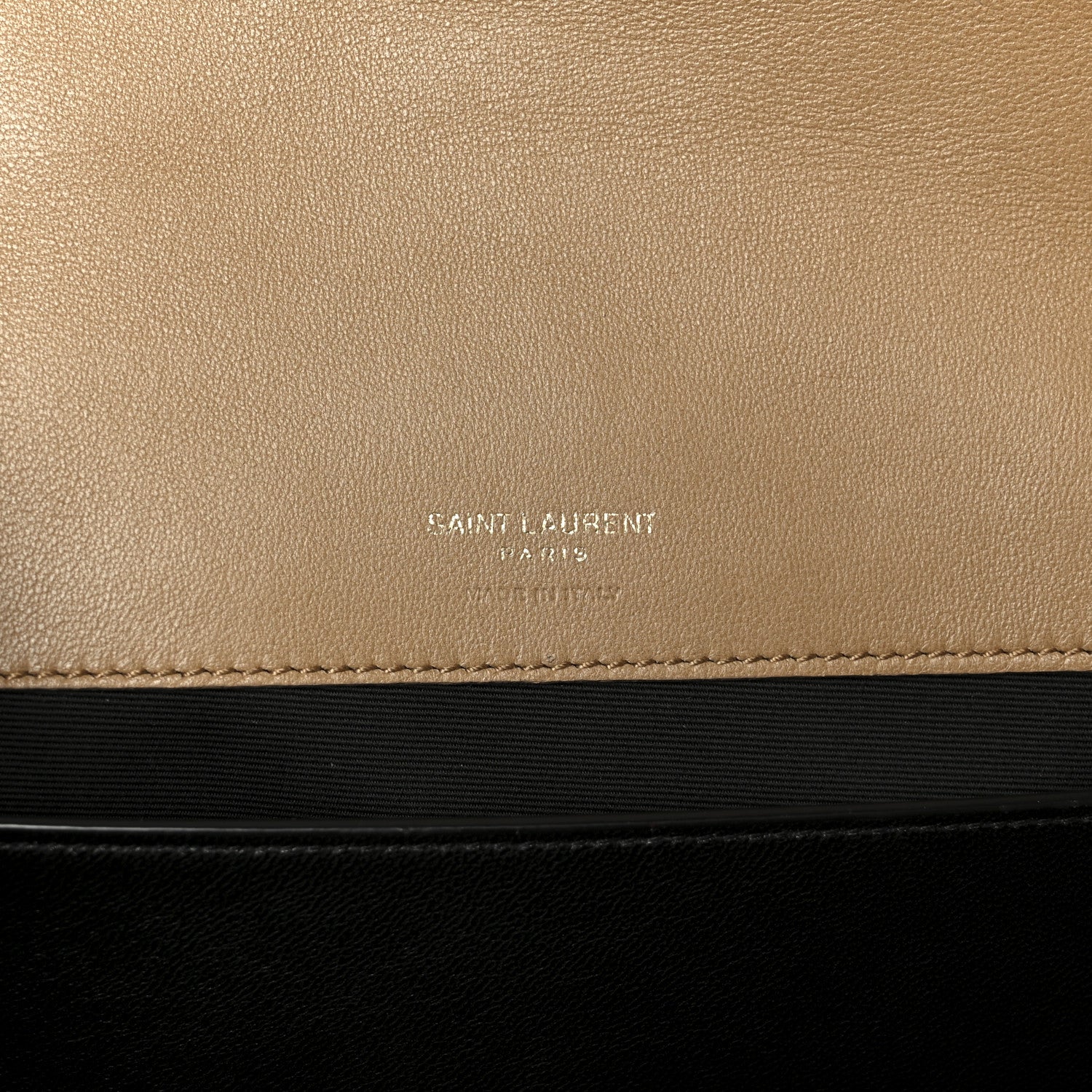 Saint Laurent Lambskin Chevron Quilted Medium LouLou Natural Tan 8 of 15