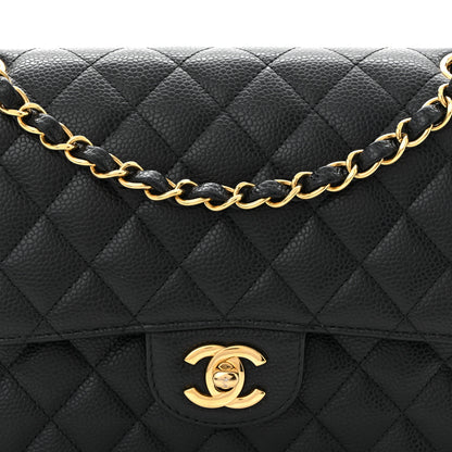 Chanel Caviar Quilted Medium Double Flap Black 8 of 10