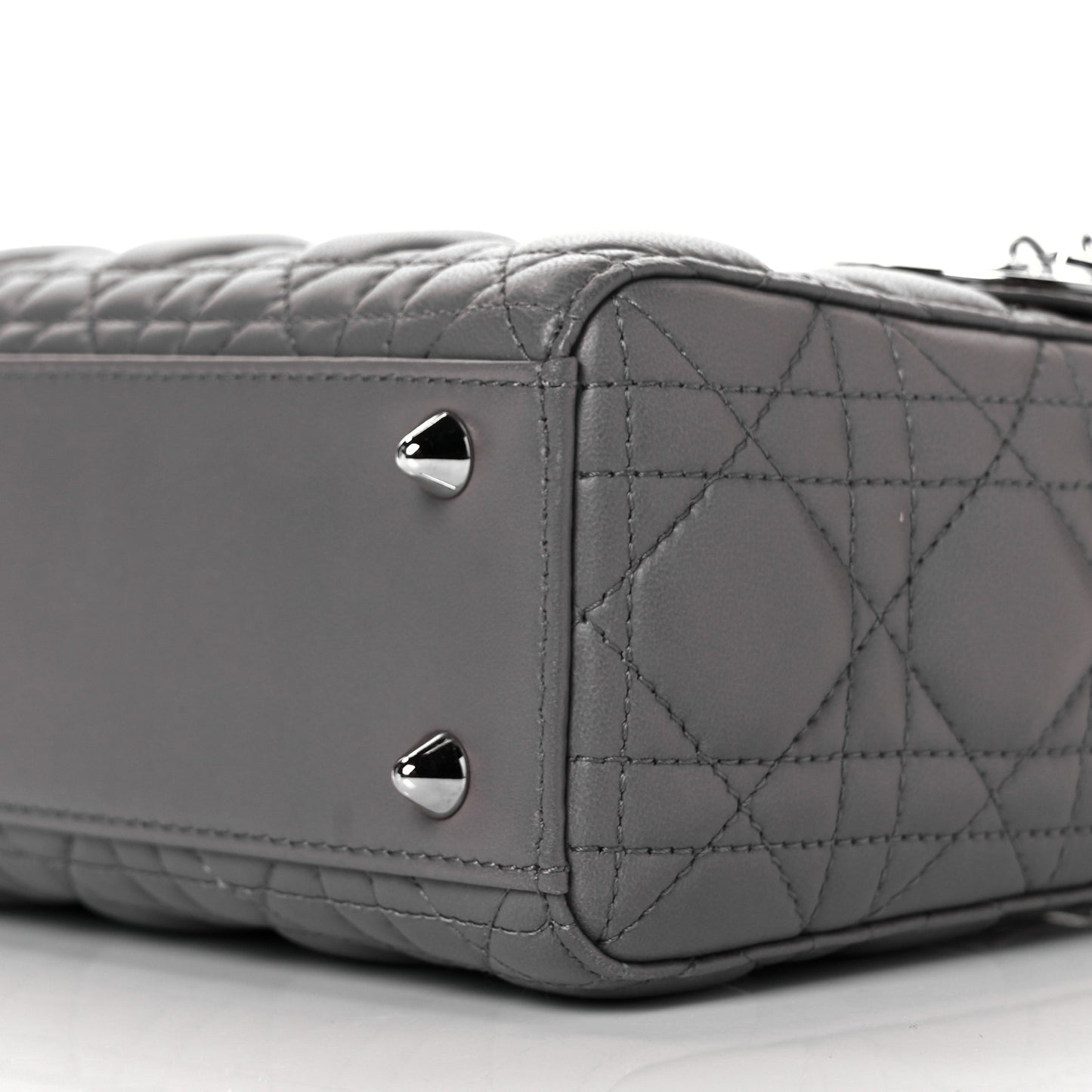 Lambskin Cannage Small My ABCDior Lady Dior Grey