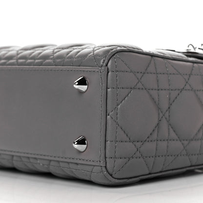 Christian Dior Lambskin Cannage Small My ABCDior Lady Dior Grey 6 of 8