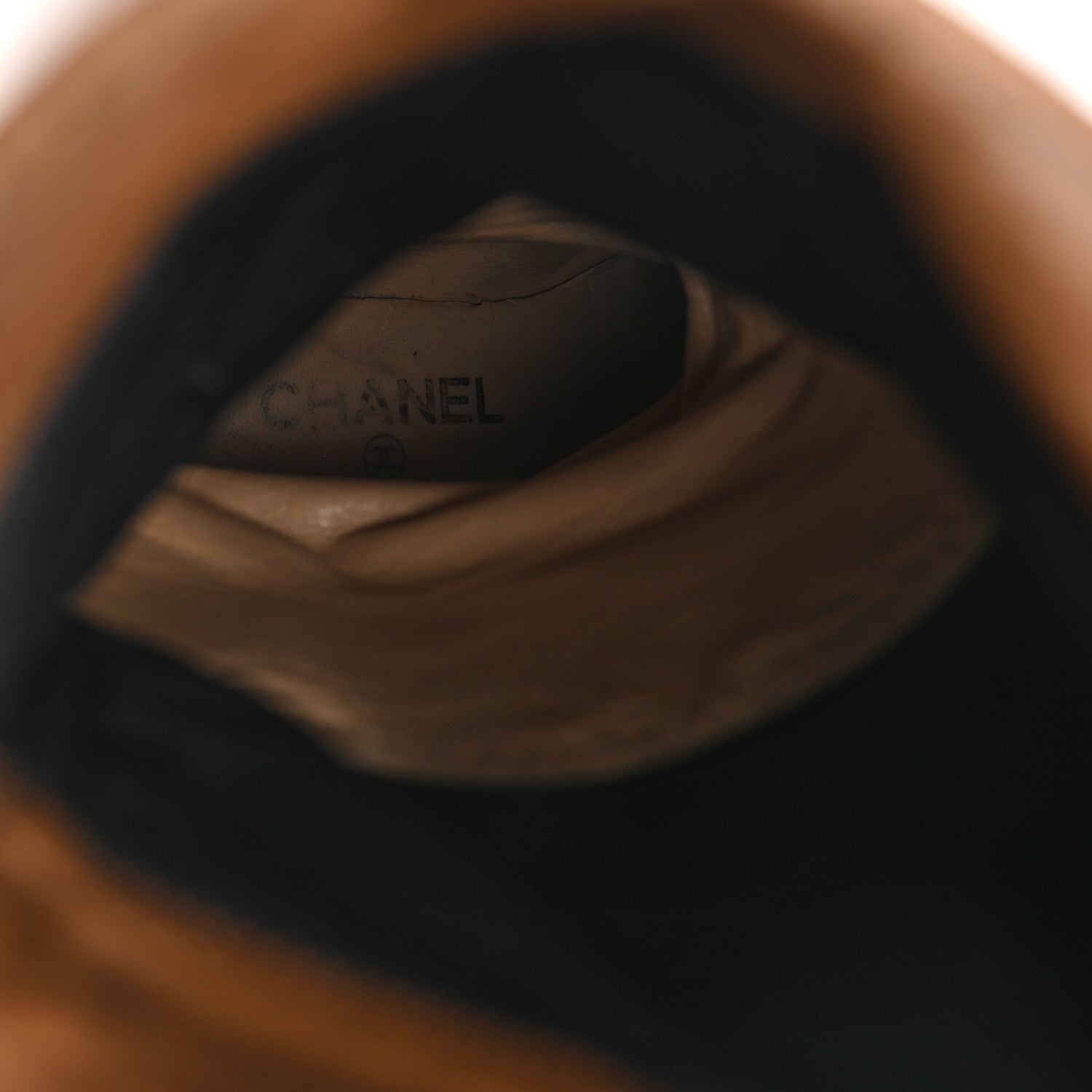 Chanel Calfskin Quilted CC High Boots 37.5 Brown 7 of 9