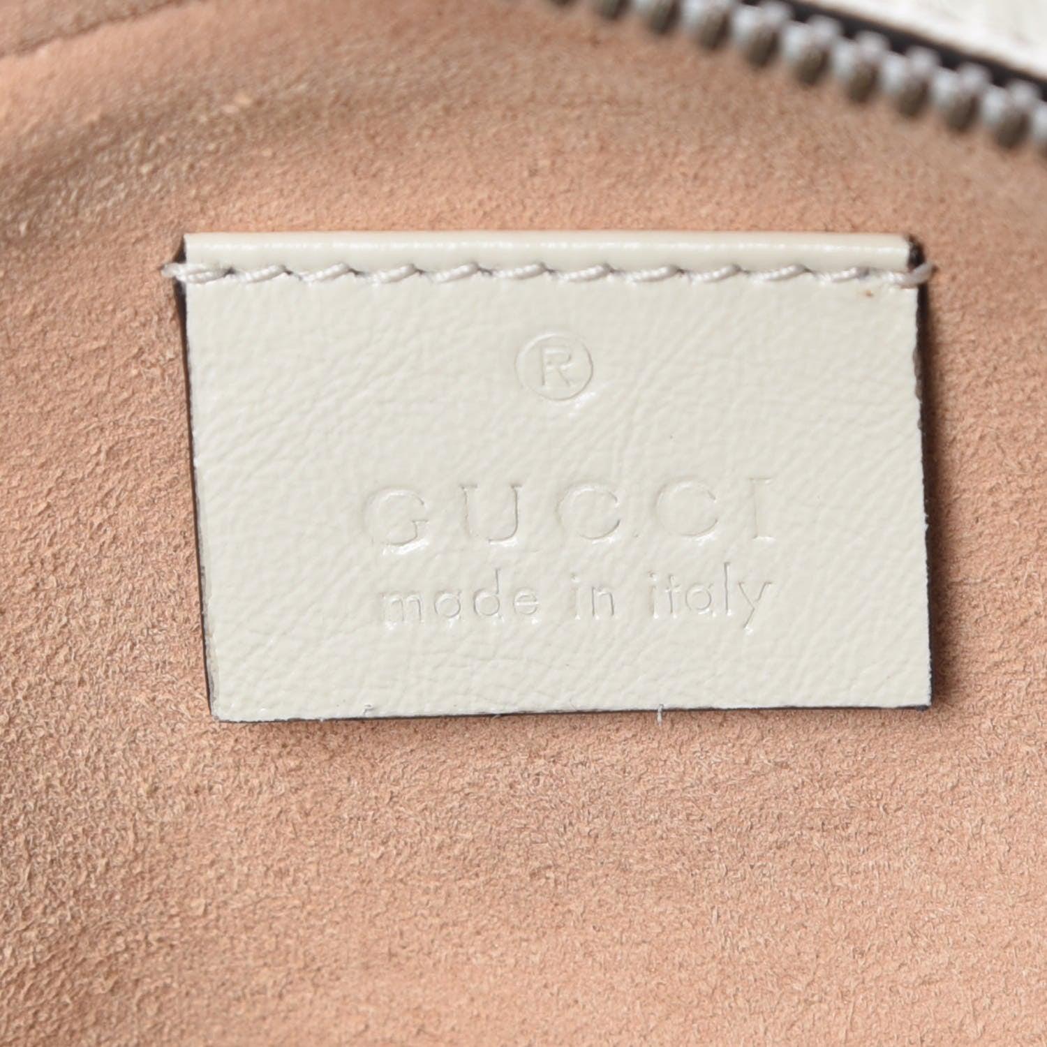 Gucci Calfskin Matelasse Mini GG Marmont Round Shoulder Bag White 6 of 9