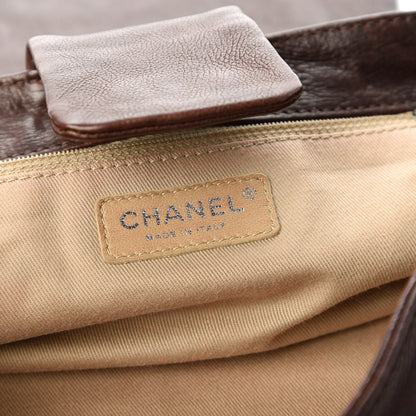 Chanel Calfskin Diamond Stitch Accordion Flap Brown 8 of 10