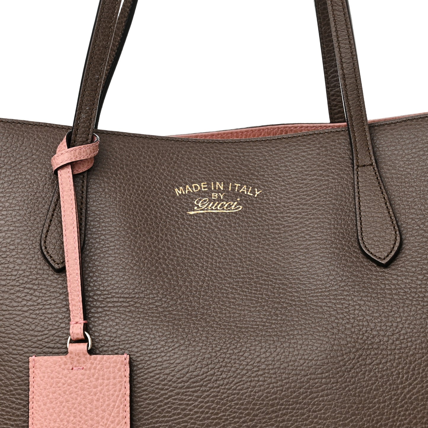 Dollar Calfskin Medium Swing Tote Grey Field Soft Pink