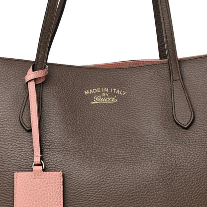 Gucci Dollar Calfskin Medium Swing Tote Grey Field Soft Pink 8 of 15