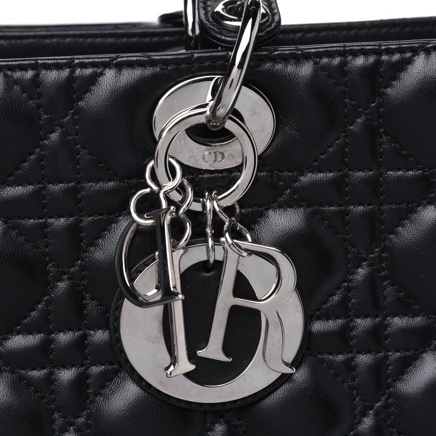 Christian Dior Lambskin Cannage Large Lady Dior Black 5 of 5